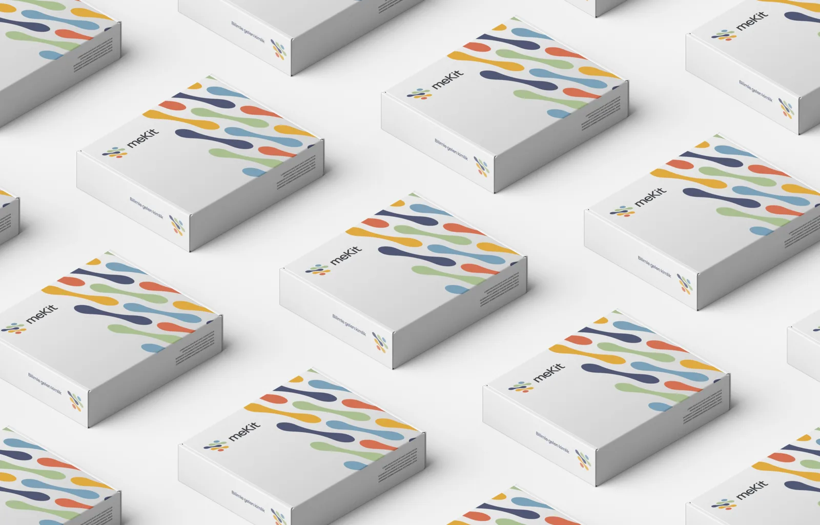 A collection of meKit DNA test boxes